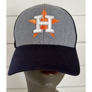 Houston Astros Fan Favorite Adjustable Hat Cap Gray Blue Embroidered Logo